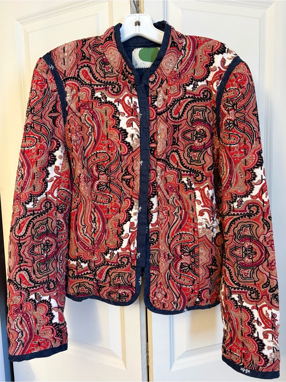 Anthropologie Waverly Quilted Paisley Jacket